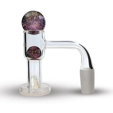 Opaque Bottom Terp Slurper Banger Kit with Marble Pill Set: Regular Weld - VapeBrat