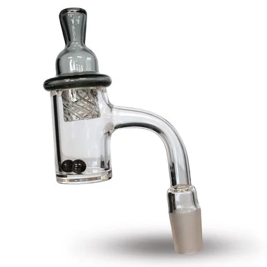 25mm Full Weld Quartz Banger Kit with Spinner Cap and Two 6mm Terp Pearls - VapeBrat