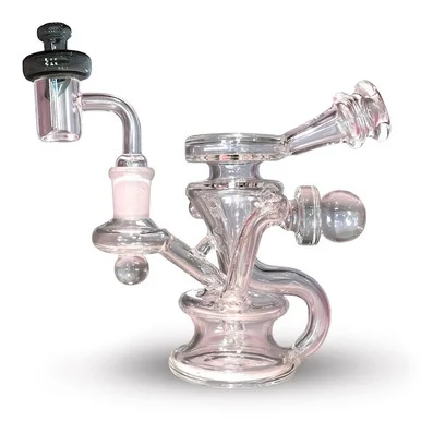 Mini Recycler Dab Rig: 5" Triple Uptake Klein Recycler - VapeBrat