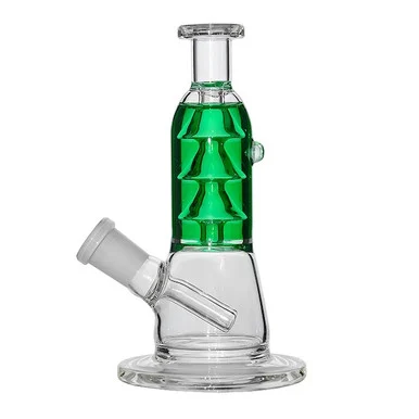 5.5" Freezable Glycerin Mini Beaker Dab Rig Bong: Green - VapeBrat