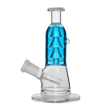 5.5" Freezable Mini Beaker Dab Rig Bong: Blue - VapeBrat