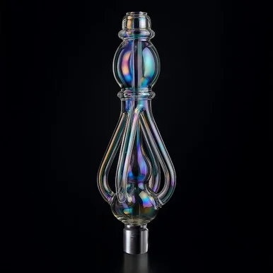 Screw-On Iridescent Nectar Collector Bubbler by VapeBrat (Just Glass)