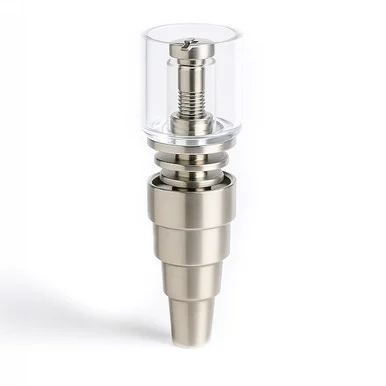 Universal Hybrid Titanium Dab Nail: 25mm Quartz Deep Dish Nail - VapeBrat