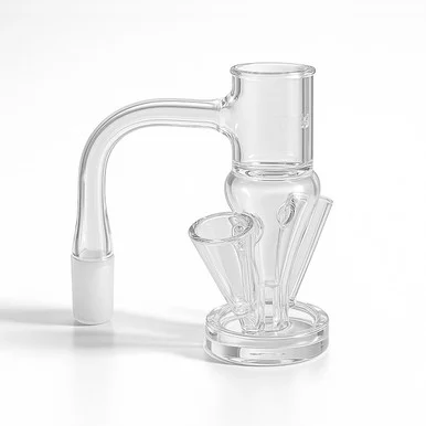 Dual Terp Slider Hourglass Terp Slurper Quartz Banger: 14mm Male 90 Degree Full Weld - VapeBrat