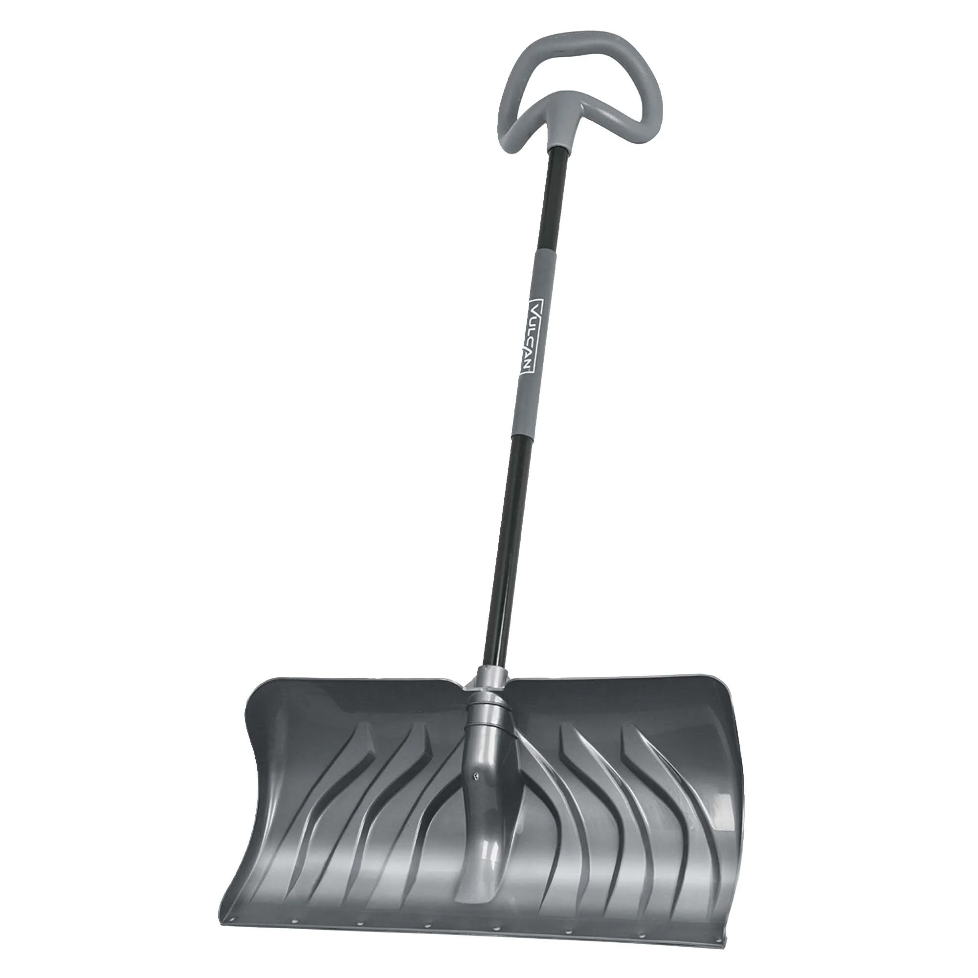 34635 Pusher Shovel, 24 in W, Poly Blade, Steel Handle, D-Shaped Handle