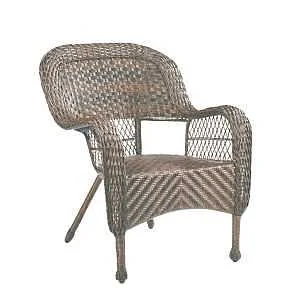 717201 Patio Stacking Chair, Brown - Seasonal Trends