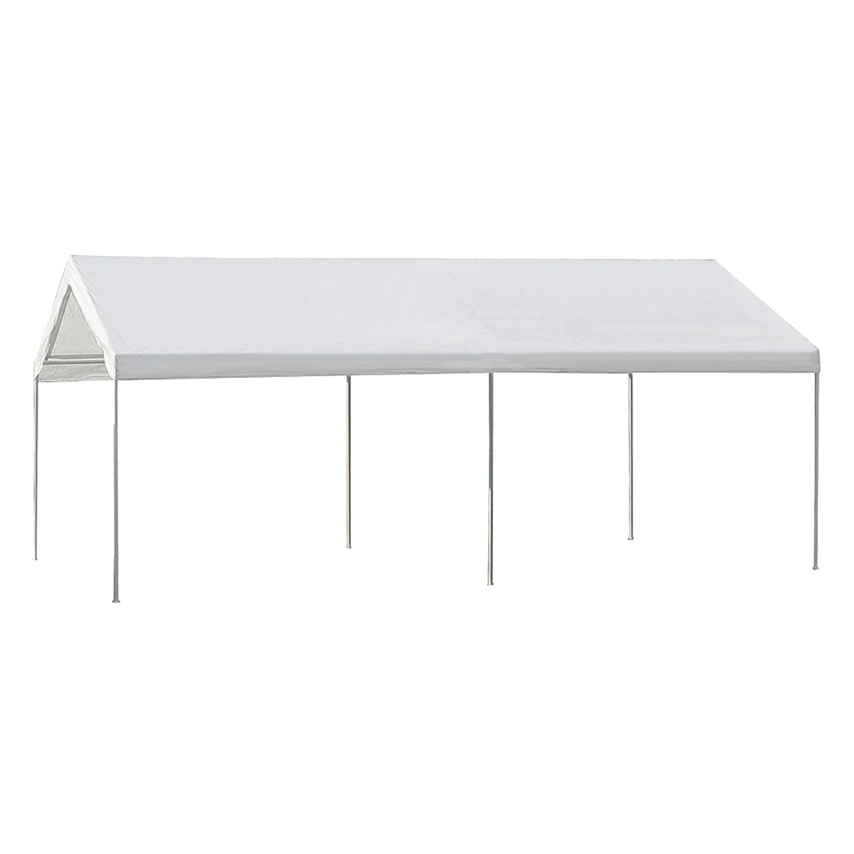 22006200010 Carport, 10 ft L, 20 ft W, 10.3 ft H, Steel Frame, Polyethylene Canopy, White Canopy - Seasonal Trends