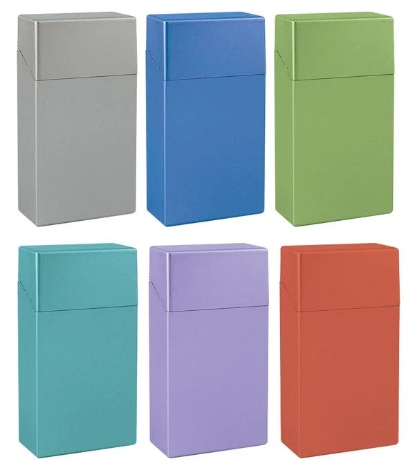 Fujima Bold Plastic Cig Case | 100mm | Assorted Colors | 12ct Display - New