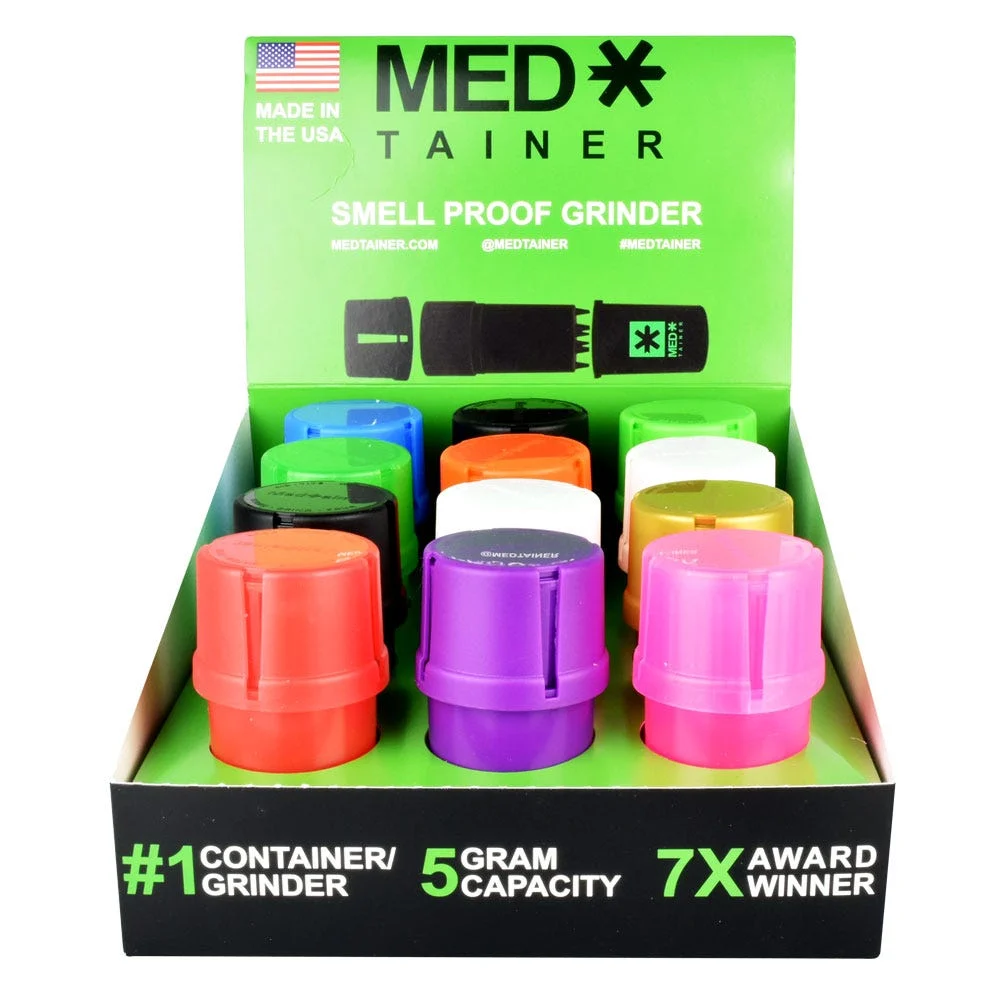 Medtainer Storage Container | Assorted Solid Colors | 12ct Display - New
