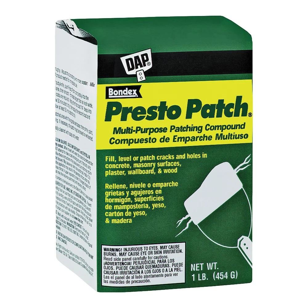 Presto Patch 58505 Patching Compound, White, 4 lb Bag - DAP