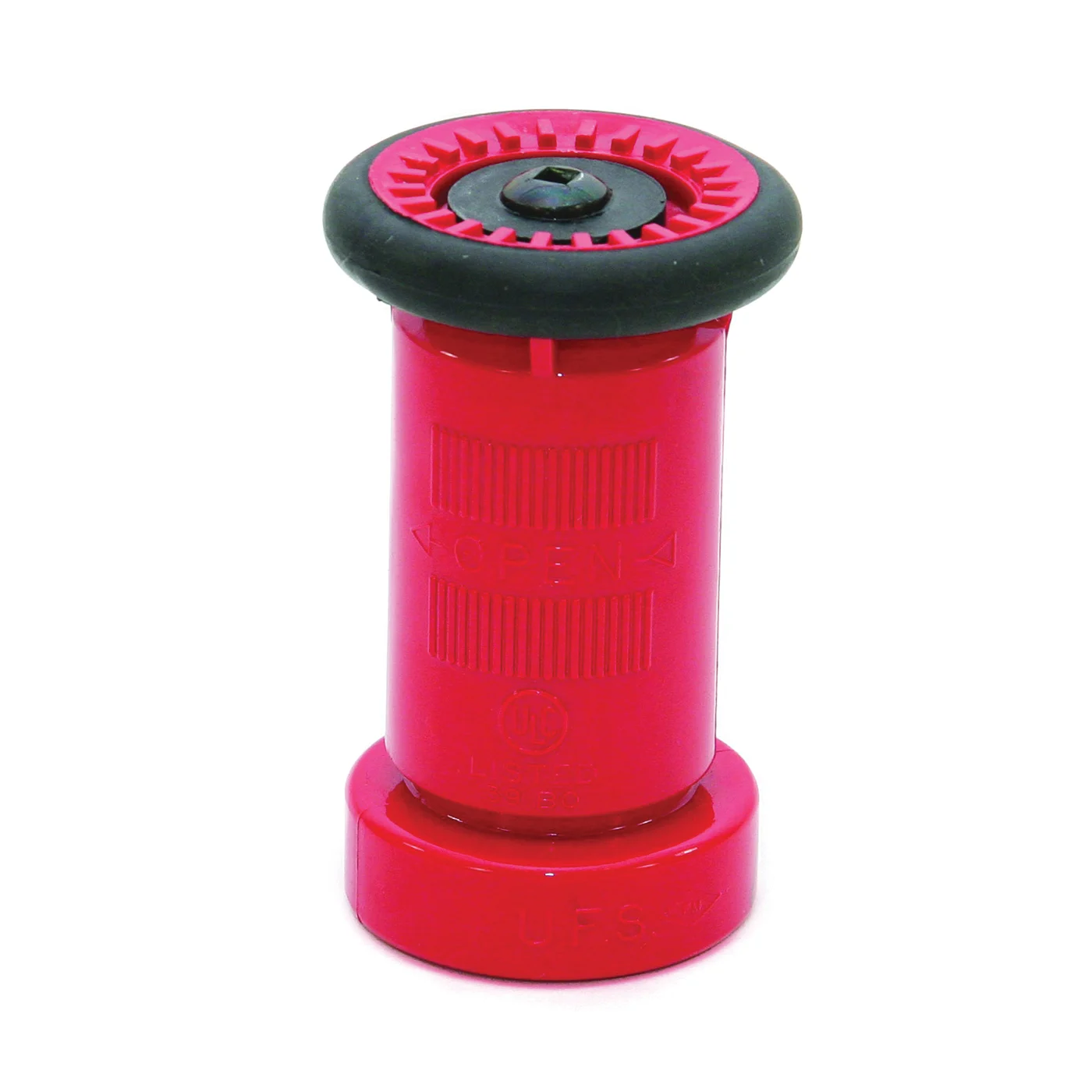 JAHN-150 Hose Nozzle, 1-1/2 in, NPT, Thermoplastic Rubber, Brass, Red/Black, Twist Grip