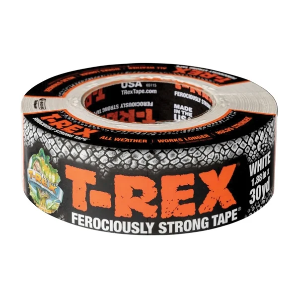 241534 Duct Tape, 30 yd L, 1.88 in W, White - T-Rex