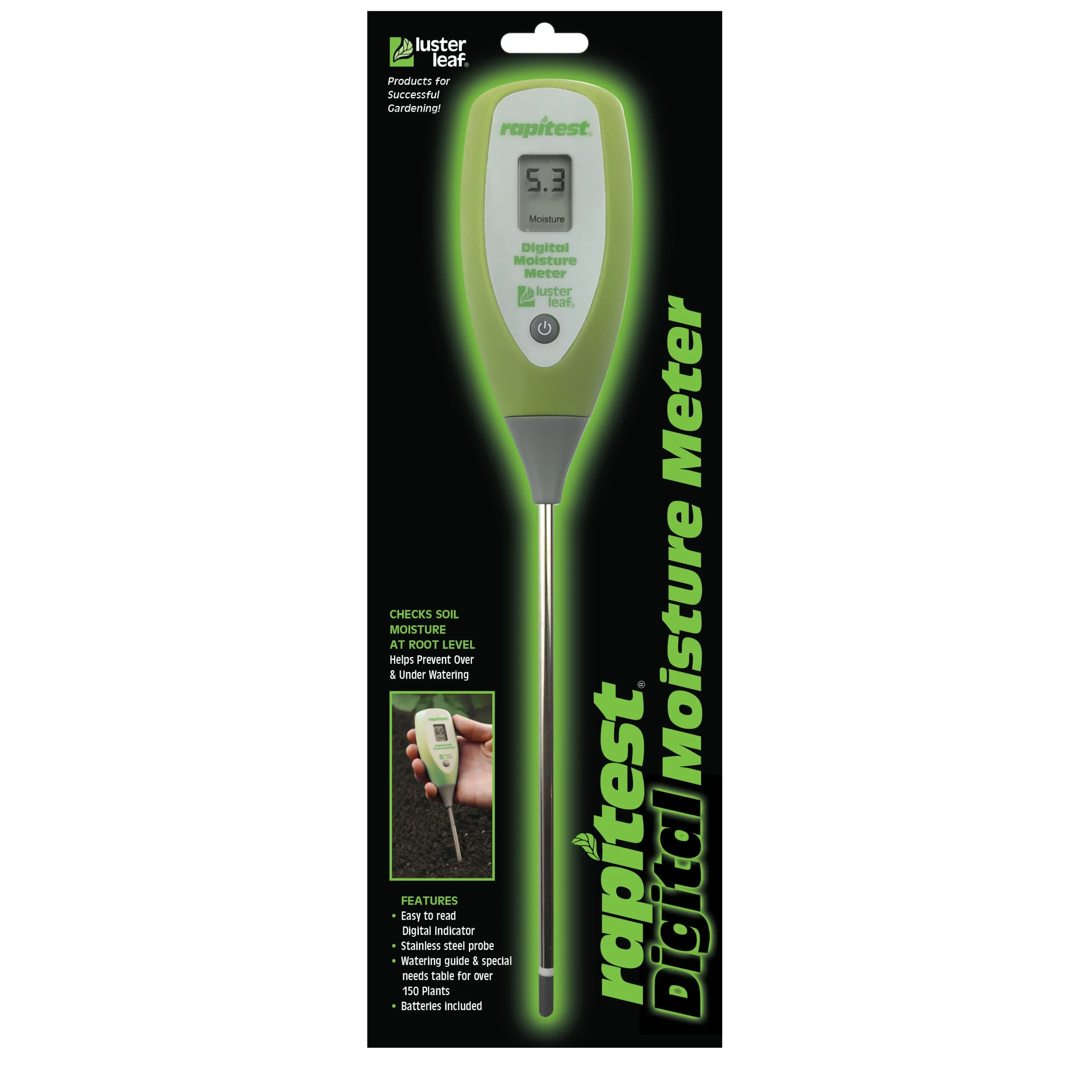 1825 Moisture Meter, Digital Display - luster leaf