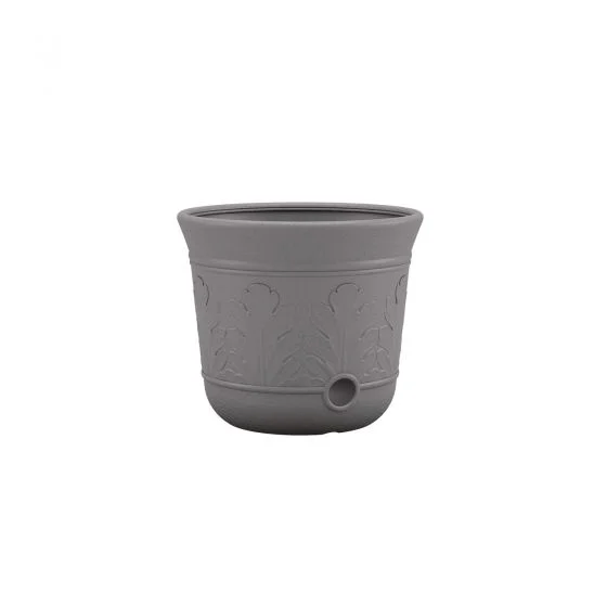 HPL100 Hose Pot, 14 in Dia, 12 in H, Resin, Gray - Suncast