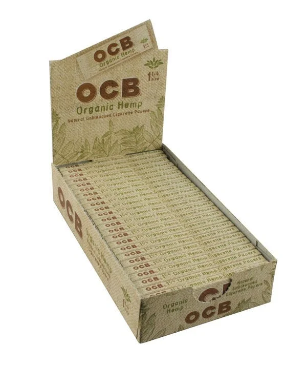 OCB Organic Hemp Rolling Papers | 1 1/4 | 24pk Display - New