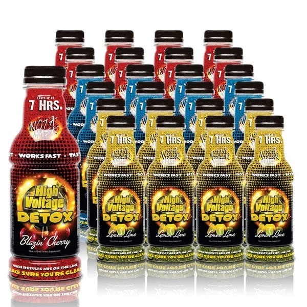 High Voltage Detox Liquid | 16oz | Assorted Flavors | 24ct Starter Kit - New