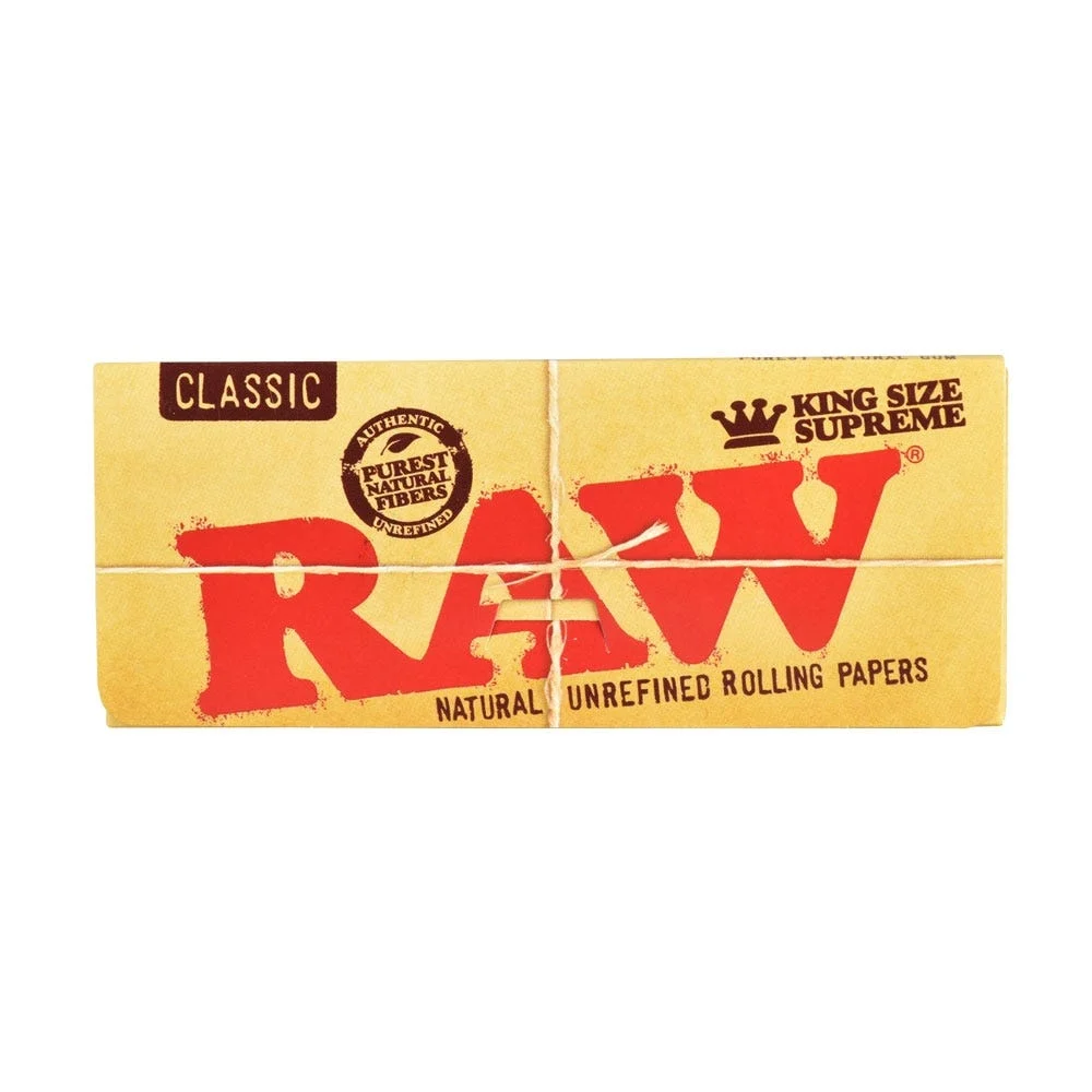 RAW Classic Rolling Papers | King Size Supreme | 24pk Display - New