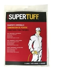 09905 Painting Disposable Coveralls, XL, Zipper, Polypropylene - Trimaco