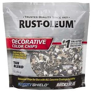312447 Decorative Color Chip, Solid, Tan Blend, 1 lb Bag - Rust-Oleum