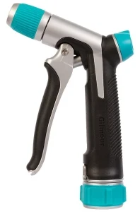 825602-1001 Front Control Adjustable Nozzle, Swivel, Metal/Plastic, Teal/Silver/Black, Front Pull/Twist