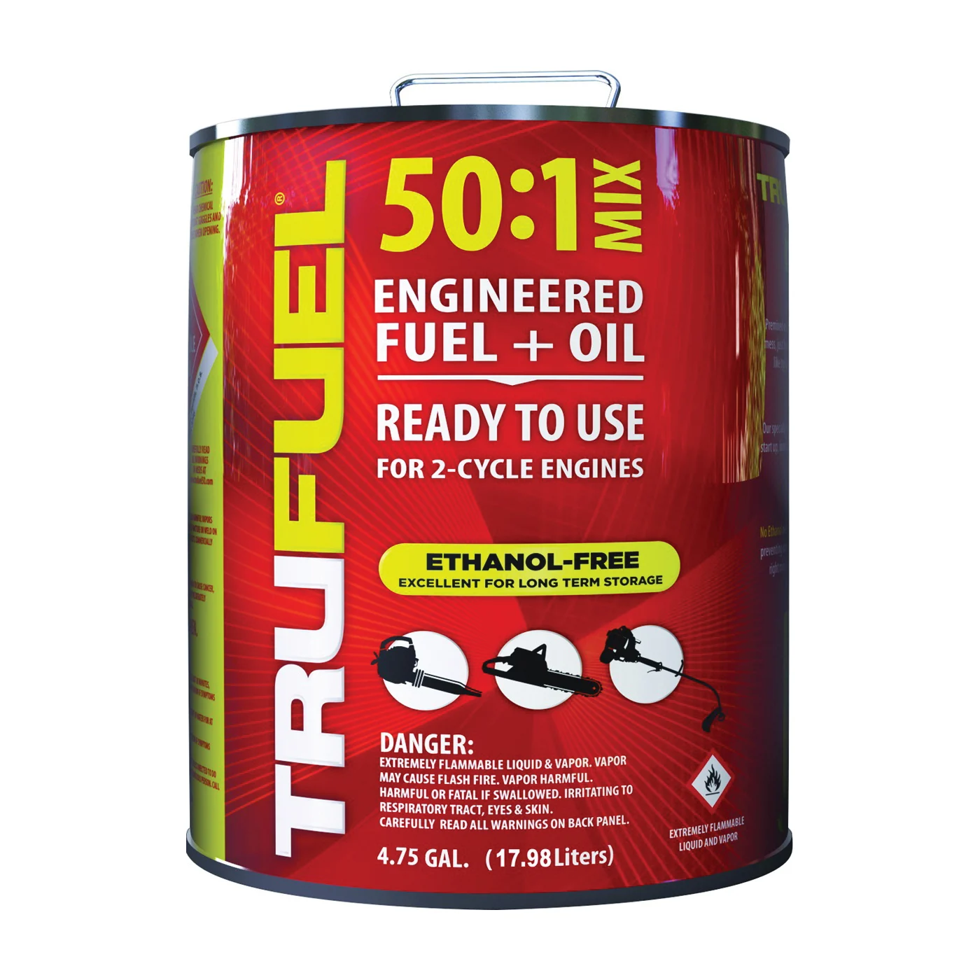 6525614 Fuel, Liquid, Hydrocarbon, Red, 4.75 gal, Can - Trufuel