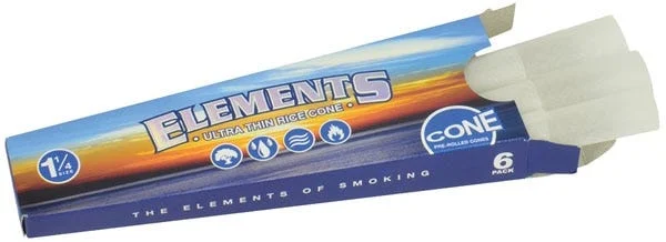 Elements Ultra Thin Rice Cones | 1 1/4 | 6pc | 30pk Display - New