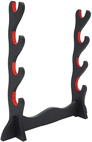 Sword Stand Katana Stand Assembly 1,2,3 Layer Black Samurai Sword Holder Stand Rack Display for Katana Wakizashi Tanto 4-ceng
