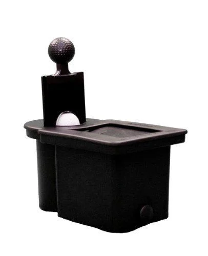 Club Clean - Original Ball and Club Cleaner/Washer with Universal Bracket for Golf Cars - Home Use - Single Chamber Black