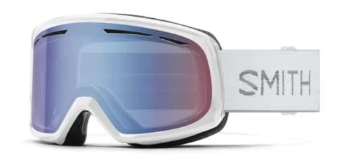 Smith Drift Snow Goggles White Chunky Knit Blue Sensor Mirror
