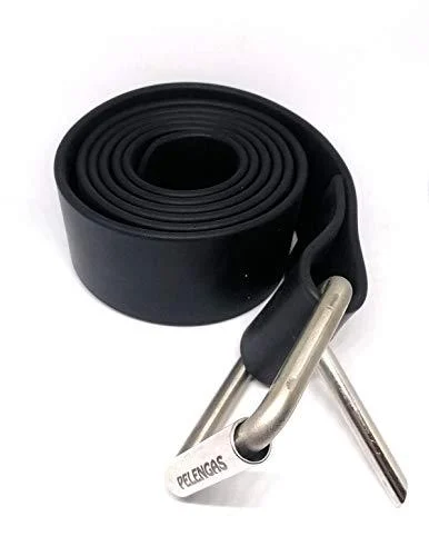 Pelengas Adjustable Rubber MARSEILLE Dive Weight Belt 150mm, Black, 59 inch