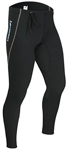 Lemorecn Wetsuits Pants 1.5mm Neoprene Swimming Canoeing Pants Black/Gray X-Large