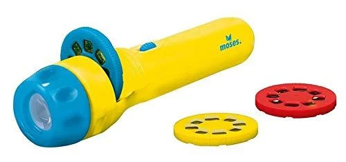 Moses 38057 Small Slideshow Projector Flashlight for Children with 8 Planets and 16 Known Constellations Colorful Medium