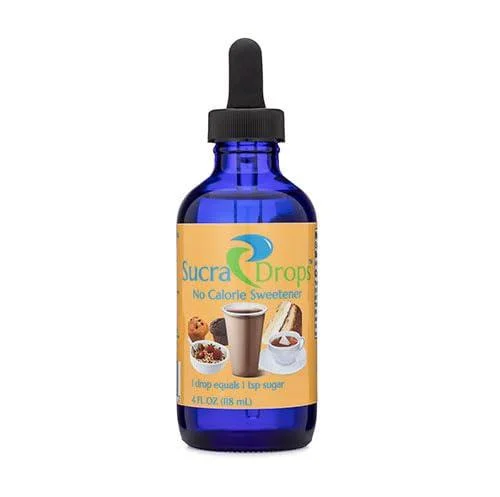 SucraDrops 4 oz Bottle of Premium Liquid Sucralose Sweetener 1,180 Servings x 2 drops per serving size totaling 2,360 drops