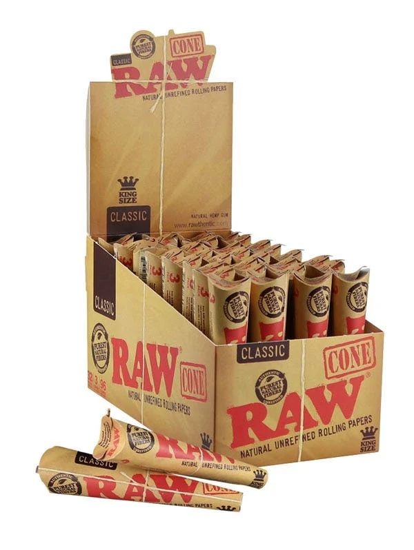 RAW Classic Cones | King Size | 3pc | 32pk Display - New
