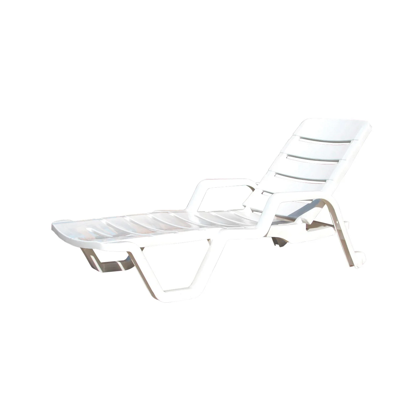 8010-48-3700 Chaise Lounge, 27 in OAW, 76-1/4 in OAD, 17-1/2 in OAH, 4 -Position, Resin Frame, Polypropylene