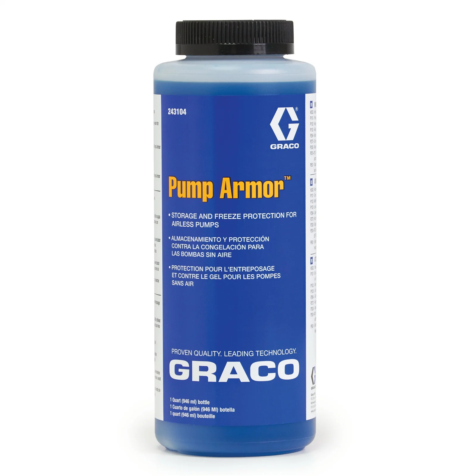 243104 Storage Fluid, Liquid, Blue/Clear, 1 qt - Graco