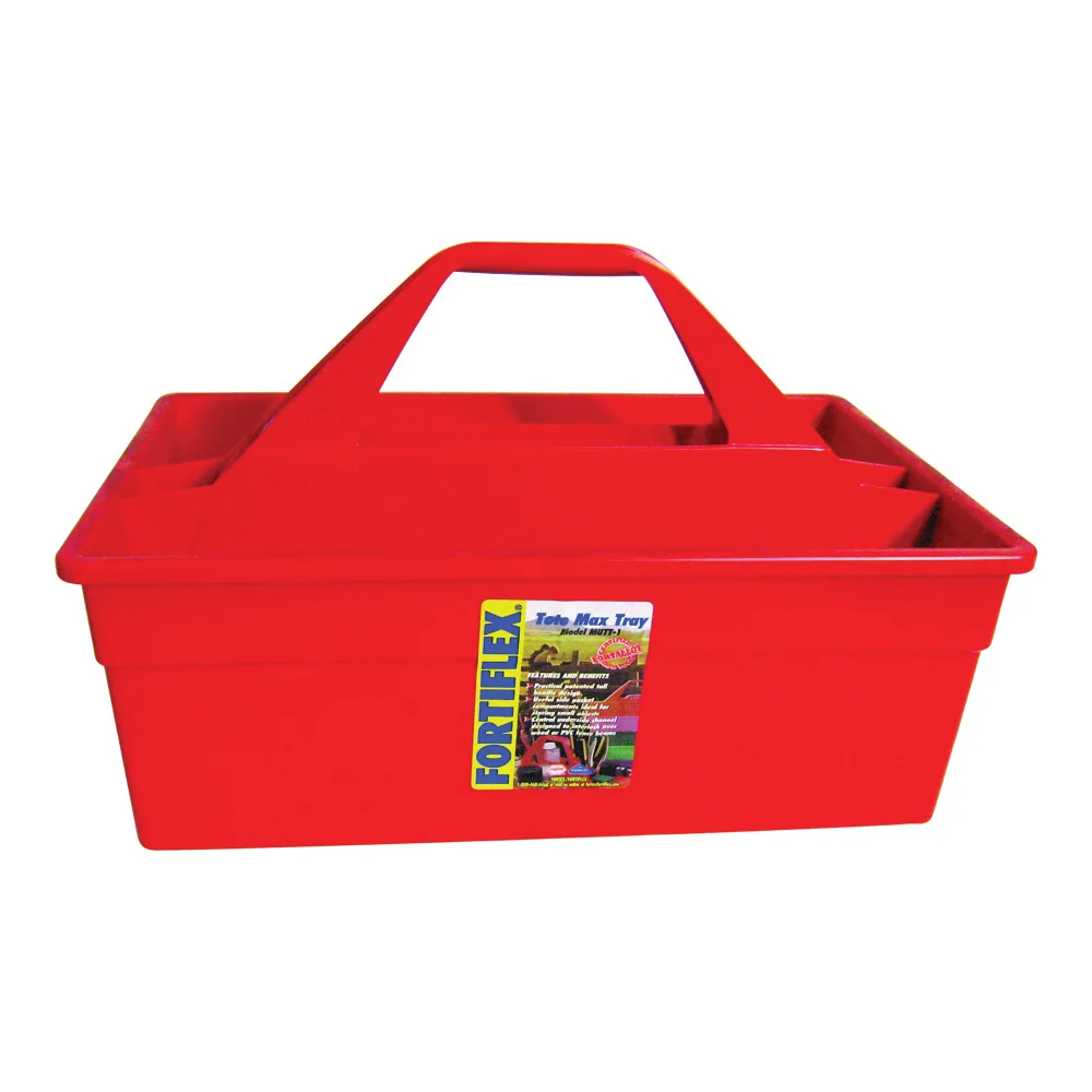 1300702 Tool Carrier Tote, 22 in L, 27 in W, Plastic, Red - Fortex-Fortiflex