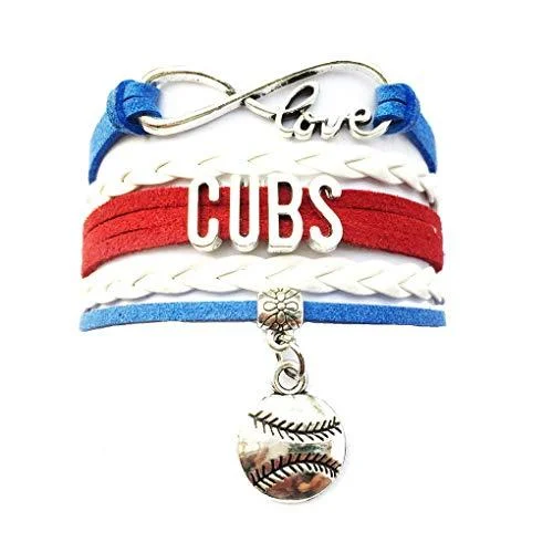 DOLON Infinity Love Cubs Baseball Bracelet Handmade Sports Cheering Charm Team Bracelet