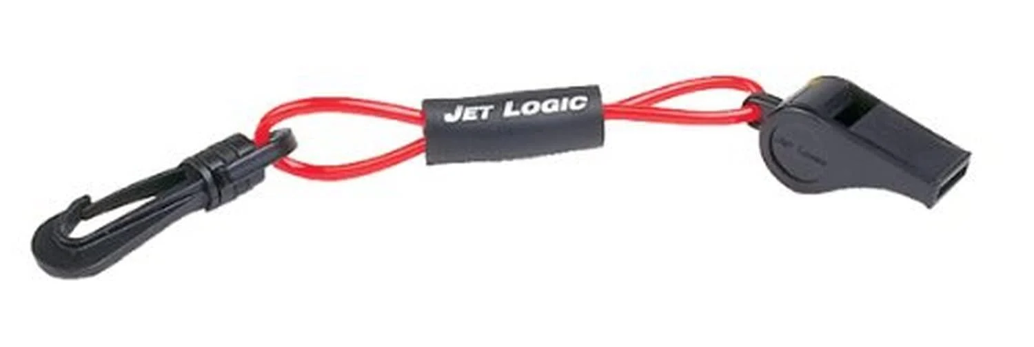 Whistle with Lanyard, Red / Black - Kwik Tek