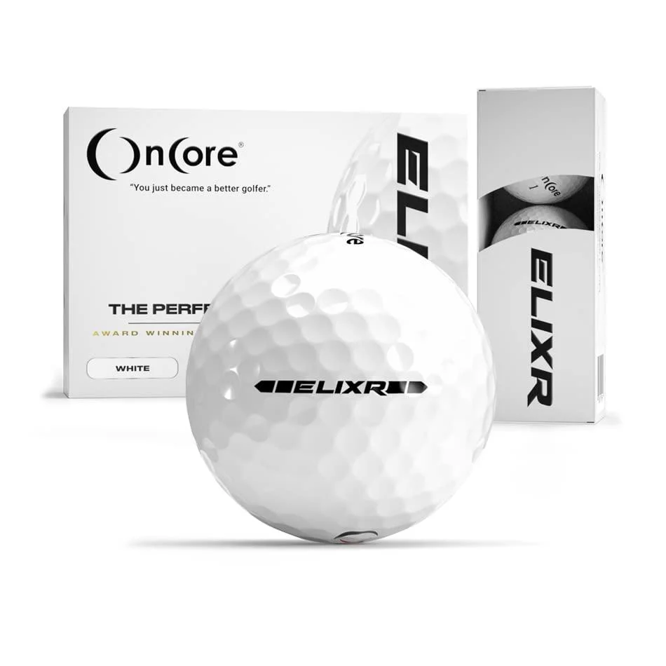 ONCORE GOLF ELIXR Tour Ball (2020) - High Performance Golf Balls - White (One Dozen | 12 Premium Golf Balls) Unmatched Control, Distance, Feel & Performance