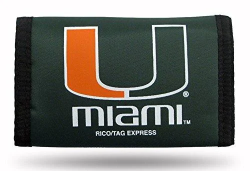 Rico Industries NCAA Alabama Crimson Tide Nylon Tri-Fold Wallet Nylon Tri-Fold Wallet miami-florida-hurricanes