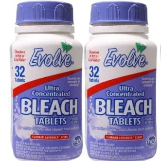 Evolve Concentrated Bleach Tablets - 32-ct (Pack of 2 Original Scent) (Summer Lavender) 2 Summer Lavender