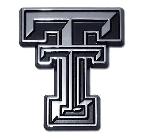 Texas Tech Emblem Red Raiders Premium Metal Auto Emblem (Chrome) - AMG Auto Emblems