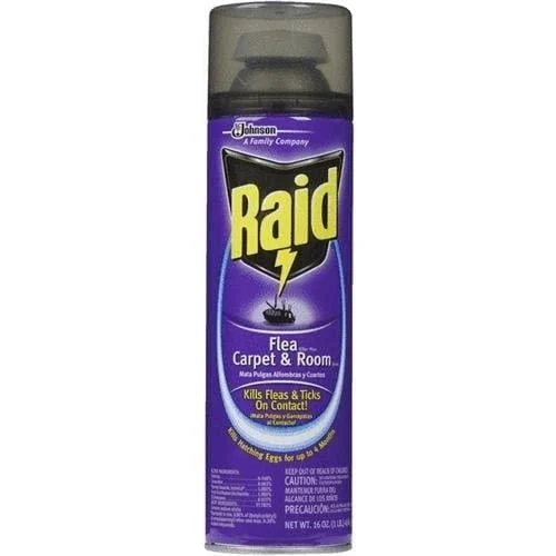 Raid Flea Killer Carpet & Room Spray, Kills hatching eggs for up to 4 months, 16 Oz