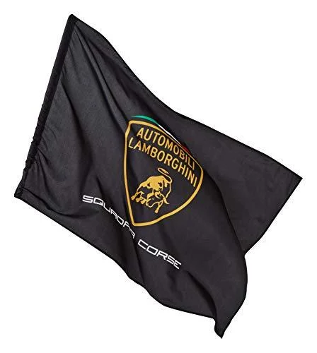 Lamborghini Squadra Corse Flag Black