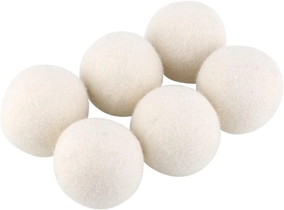 6 Pieces Dryer Balls Diameter 5 cm Natural Softener Reusable - A2ZWORLD