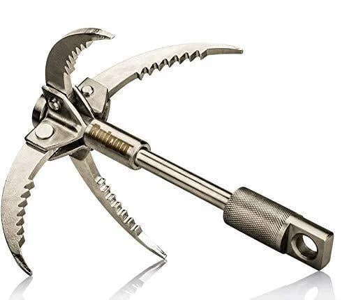 Grappling Hook Folding Claw Multifunctional Stainless Steel Hook for Outdoor Survival Four Claws - Ruipoo