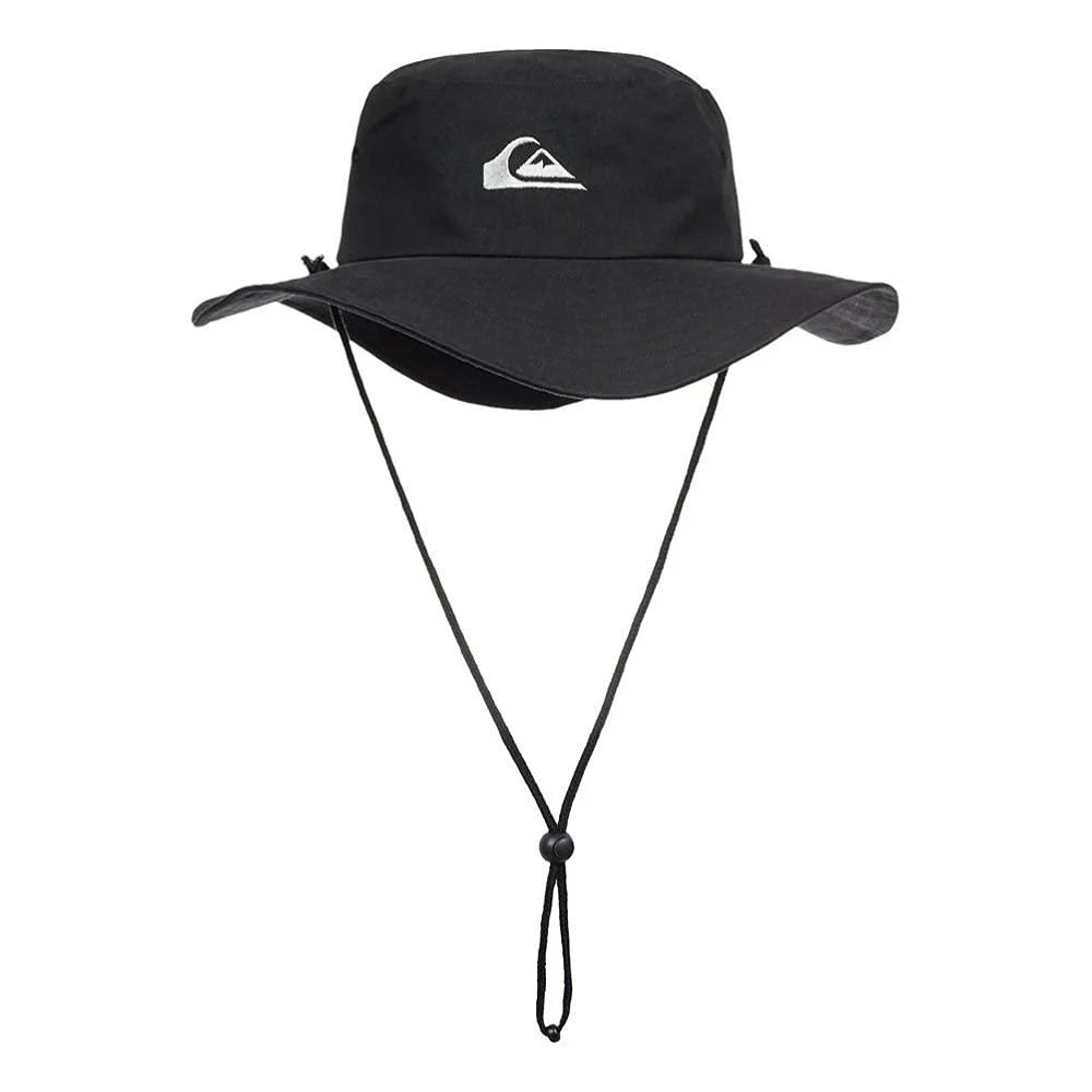 Quiksilver Men's Bushmaster Sun Protection Floppy Visor Bucket Hat Large-X-Large Black