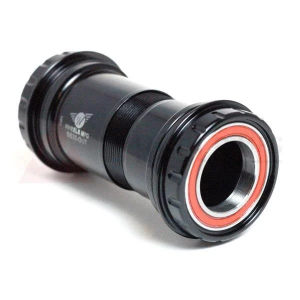 Wheels Manufacturing BB30 to Outboard Bottom Bracket with Angular Contact Bearings Shimano 24mm Spindle Black