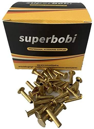 superbobi Cutlers Cutlery Rivets 5/16 x 5/8 Knife Making Handle Pins Brass - 15 sets